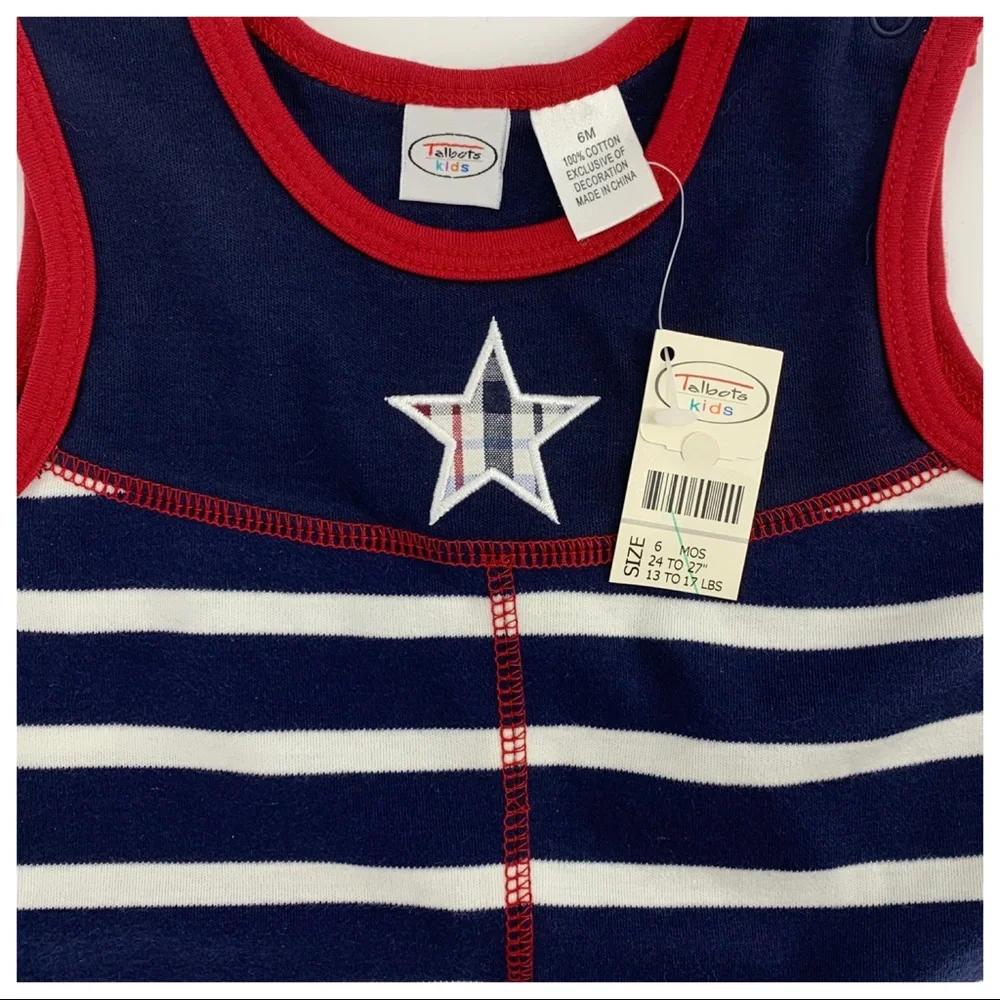 NWT Talbots Infant Patriotic Romper Size 6 Months
